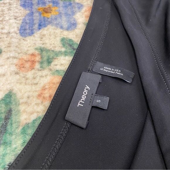 Theory Lefft Matte One-Shoulder Top Black Small - Picture 5 of 8